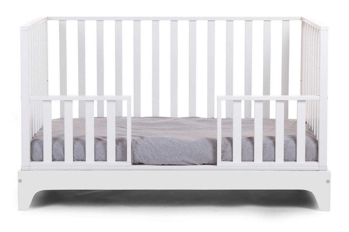 POSTIEĽKA S PRIEČKAMI  70 cmx140 cm - biela, Konventionell, drevo/kompozitné drevo (148/78/88cm) - Childhome