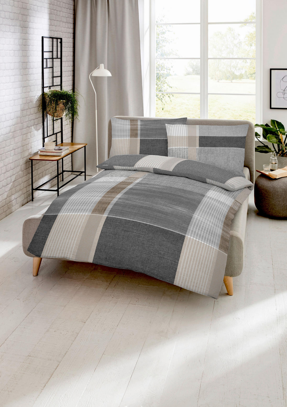 BETTWÄSCHE 2-teilig Holiday Flanell 140/200 cm  - Schwarz, Basics, Textil (140/200cm) - Kaeppel
