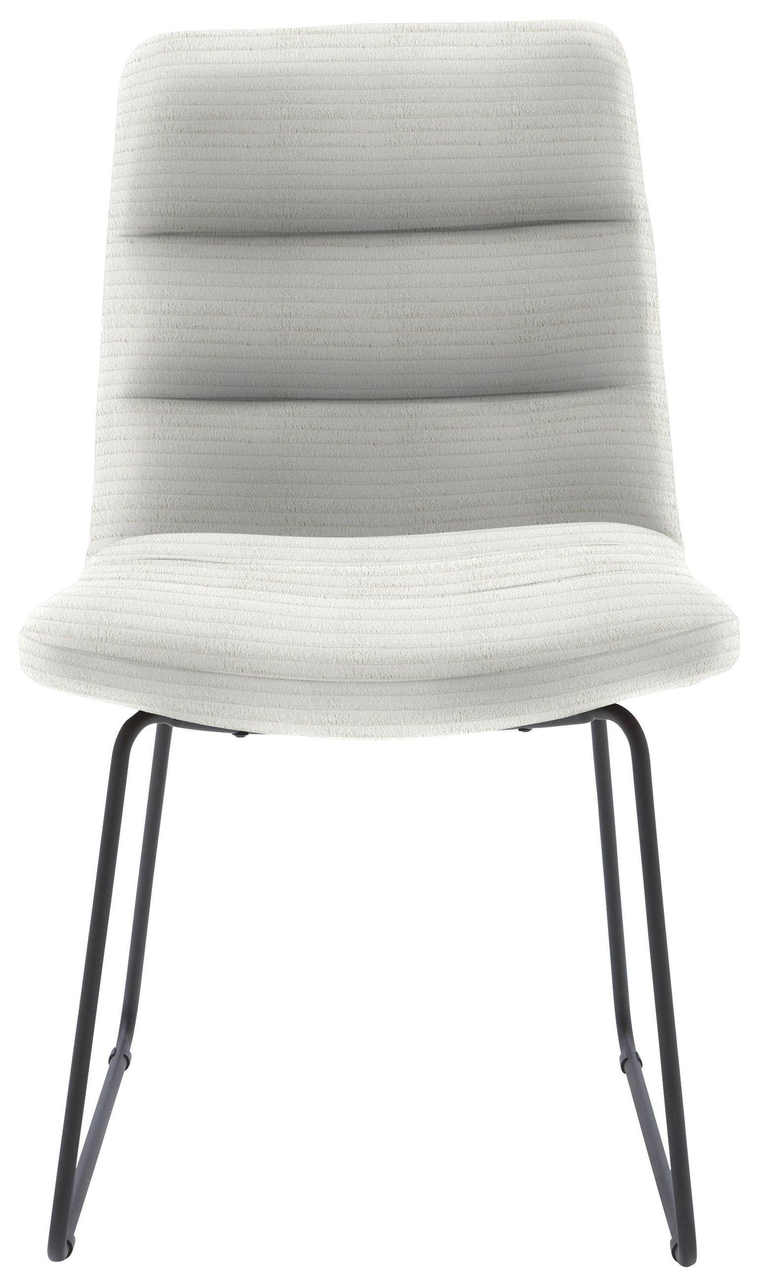 STUHL  in Cord  - Weiss/Schwarz, Design, Textil/Metall (52/88/66cm) - Dieter Knoll