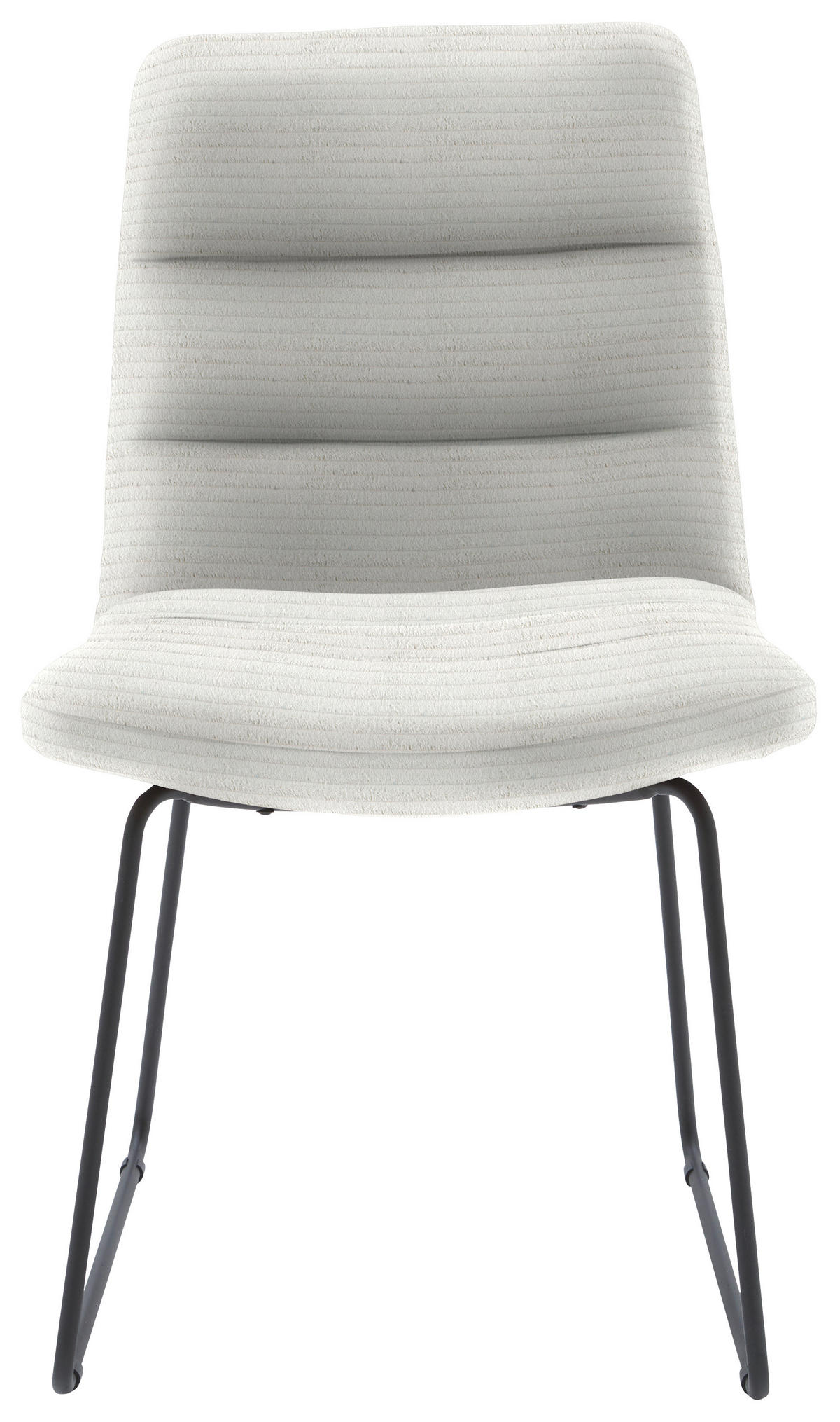 STUHL  in Cord Textil  - Schwarz/Weiß, Design, Textil/Metall (52/88/66cm) - Dieter Knoll