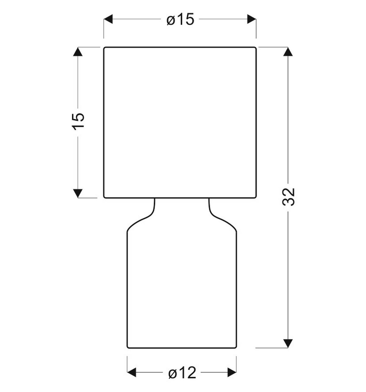 TISCHLEUCHTE 15/15/32 cm   - Weiß/Grau, Basics, Keramik/Textil (15/15/32cm)