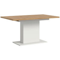 AUSZIEHTISCH Eiche Artisan rechteckig  ausziehbar  - Weiß/Eiche Artisan, KONVENTIONELL, Holzwerkstoff (150-190/90/76cm)