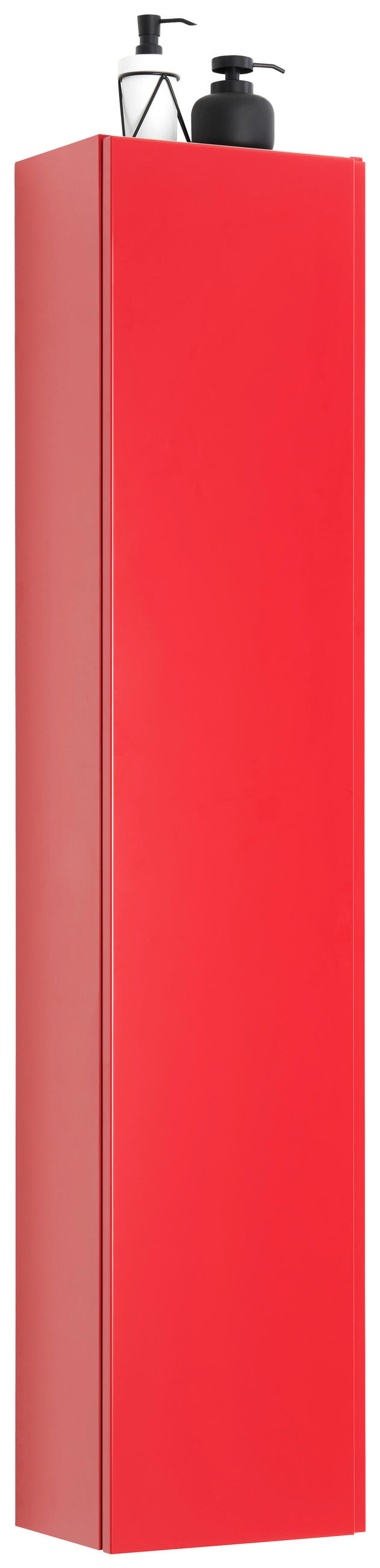 HOCHSCHRANK 35/162,5/25 cm  - Rot, Design, Glas/Holzwerkstoff (35/162,5/25cm) - Dieter Knoll