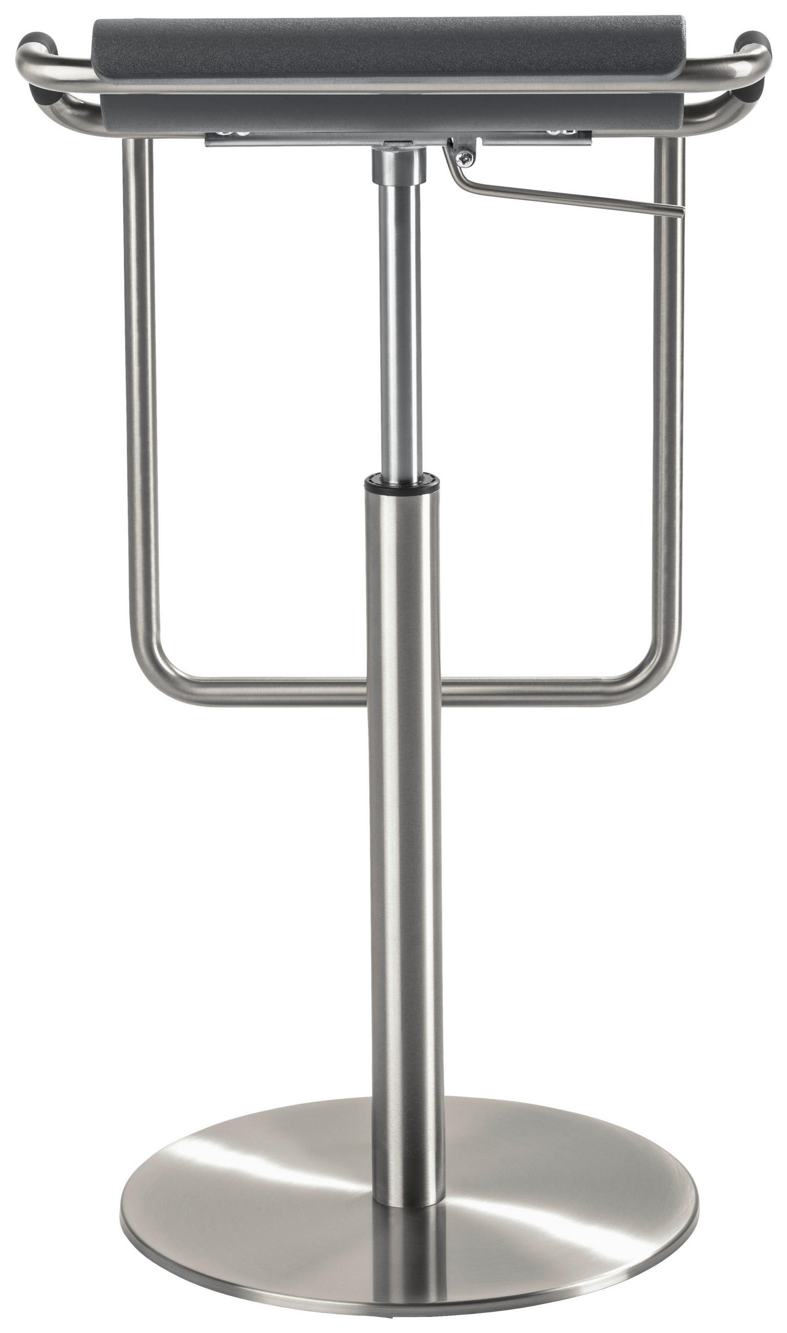 BARHOCKER in Metall, Kunststoff Chromfarben, Dunkelgrau  - Chromfarben/Dunkelgrau, Design, Kunststoff/Metall (47/70-97/42cm) - Novel