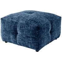 HOCKER in Textil Blau  - Blau/Schwarz, Design, Kunststoff/Textil (72/44/72cm) - Livetastic