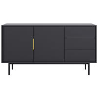 SIDEBOARD Viva  in 154/82/39 cm  - Goldfarben/Schwarz, Design, Holzwerkstoff/Metall (154/82/39cm) - Xora