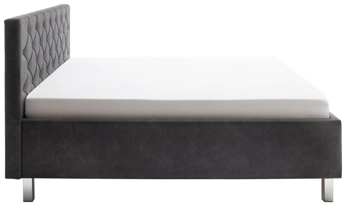 POLSTERBETT 180/200 cm  in Anthrazit  - Anthrazit, Modern, Holzwerkstoff/Textil (180/200cm) - Xora