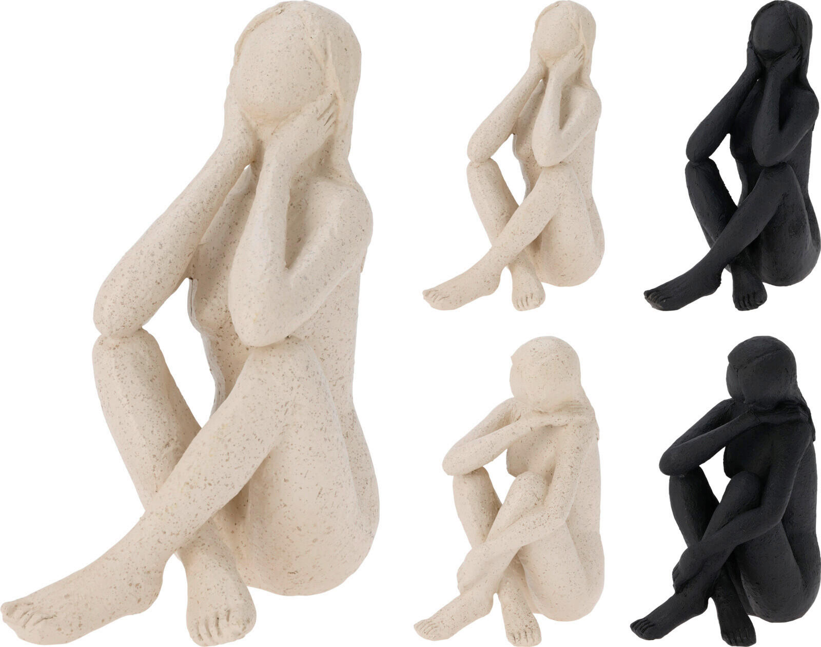 FIGÚRKA – ŽENA - viacfarebná, Basics, kameň (8.2/13.5/18.3cm)