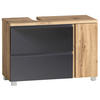 WASCHBECKENUNTERSCHRANK 85/56/35 cm  - Eiche Wotan/Grau, MODERN, Holzwerkstoff (85/56/35cm) - Held