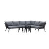 LOUNGESET  - grå/svart, Klassisk, metall/textil - Gardenson