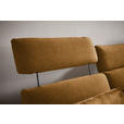 ECKSOFA in Flachgewebe Currygelb  259/152 cm  - Currygelb/Schwarz, Design, Textil/Metall (259/152cm) - Dieter Knoll