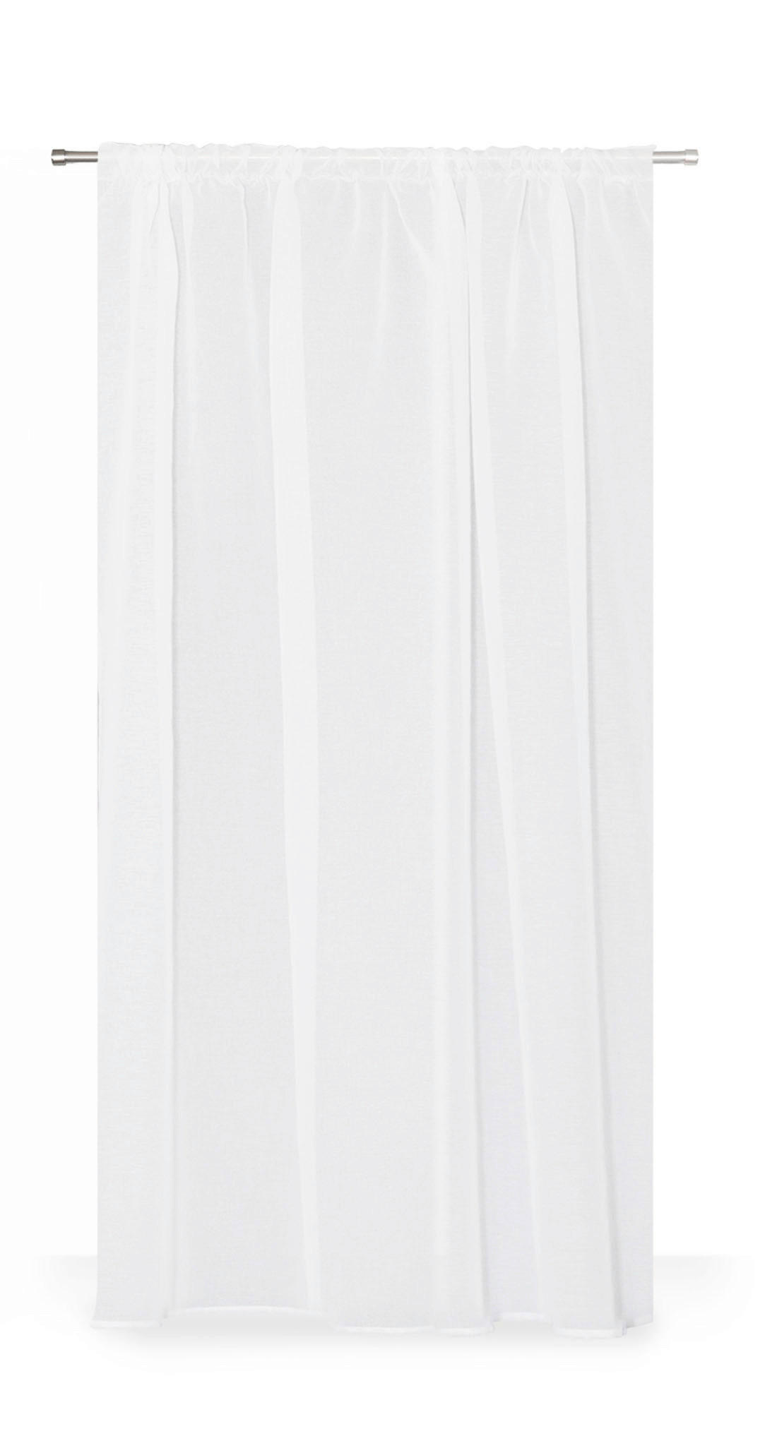 FERTIGVORHANG transparent  - Weiß, Basics, Textil (140/260cm)