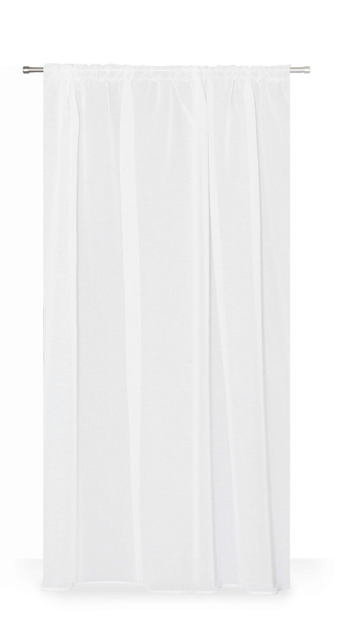FERTIGVORHANG transparent  - Weiß, Basics, Textil (140/260cm)