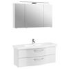 BADEZIMMER 3-teilig  in 122 cm  - Chromfarben/Weiß Hochglanz, KONVENTIONELL, Glas/Keramik (122cm) - Pelipal