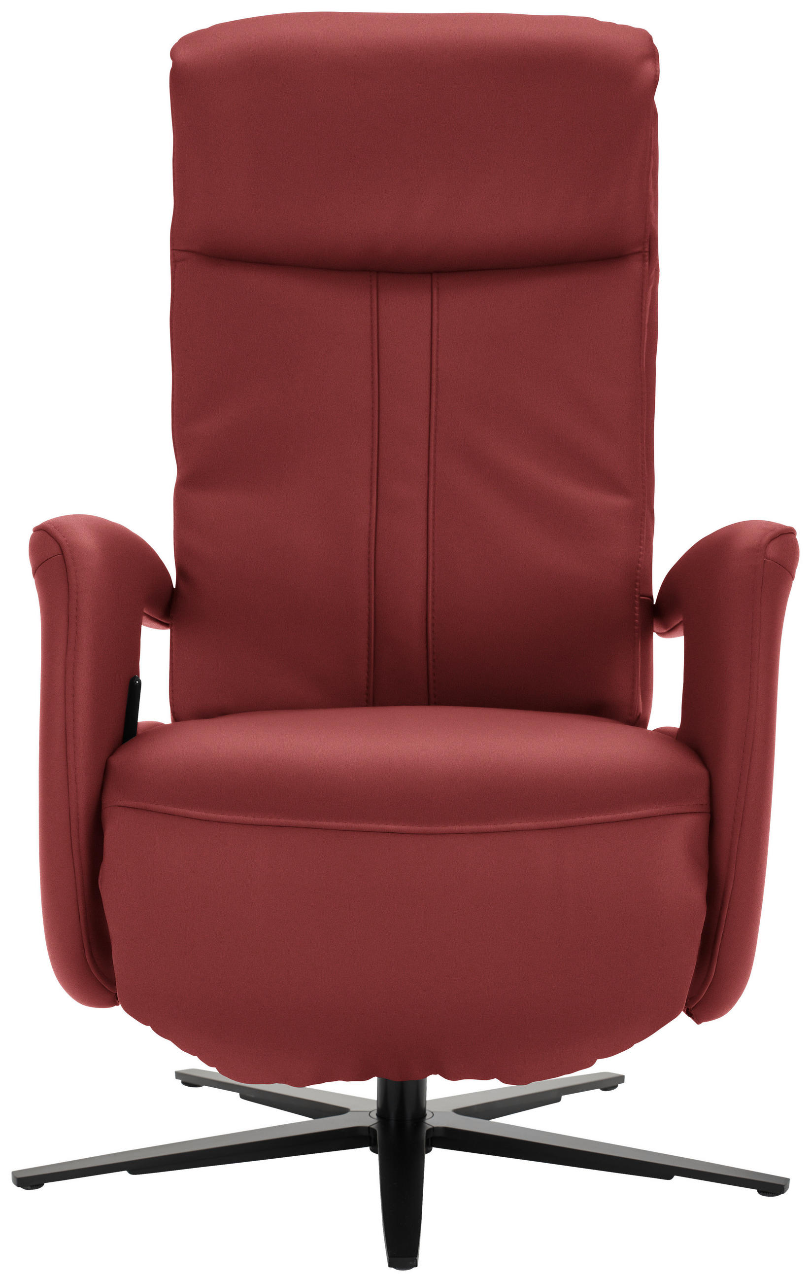 RELAXSESSEL in Leder Bordeaux  - Bordeaux/Schwarz, Design, Leder/Metall (71/112/83cm) - Dieter Knoll