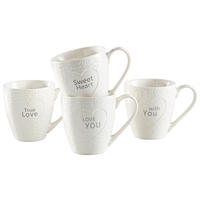 CANĂ PENTRU CAFEA 530 ml  - alb, Trend, ceramică (10,3/11,3cm) - Landscape