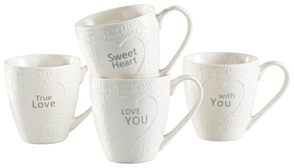 CANĂ PENTRU CAFEA 530 ml  - alb, Trend, ceramică (10,3/11,3cm) - Landscape