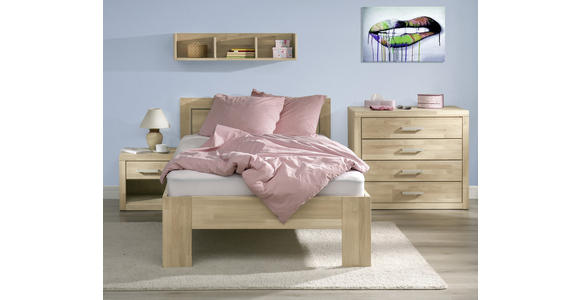 BETT 120/200 cm in Eichefarben - Eichefarben, Natur, Holz (120/200cm) - Linea Natura