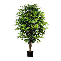 KUNSTPFLANZE Ficus Benjamina 150 cm  - Schwarz/Braun, Design, Naturmaterialien/Kunststoff (150cm) - P & B