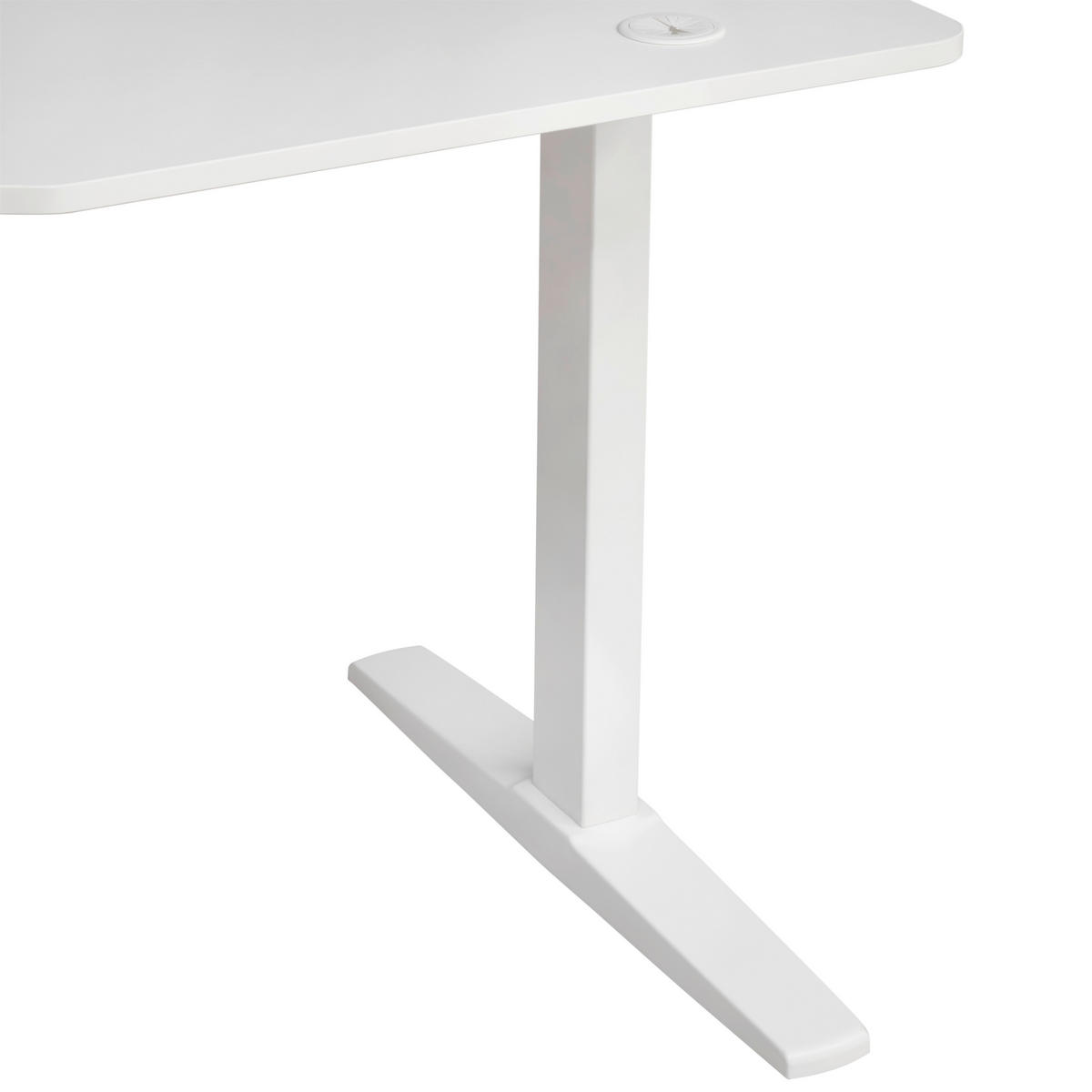 SCHREIBTISCH höhenverstellbar  - Weiß, MODERN, Holzwerkstoff/Kunststoff (160/71/116/75cm) - MID.YOU