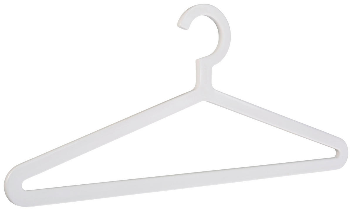 KLEIDERBÜGEL 44 cm Kunststoff  - Weiß, Design, Kunststoff (44cm)
