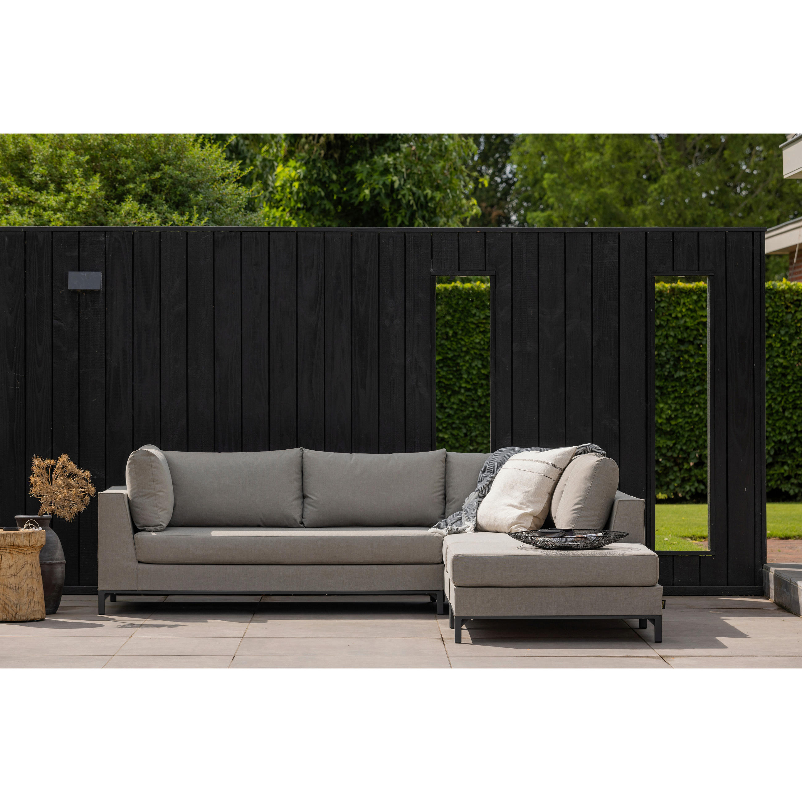 LOUNGEGARNITUR  262/246 cm  Aluminium  - Taupe, MODERN, Textil/Metall (262/246cm) - Livetastic
