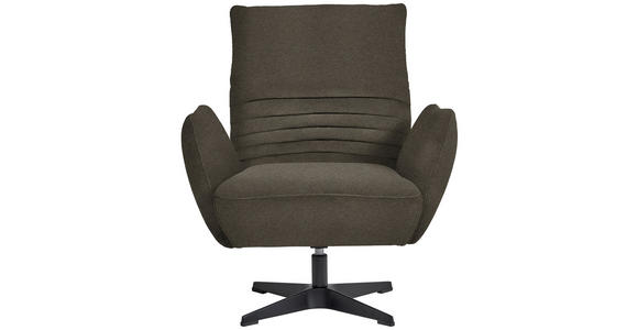 SESSEL in Teddystoff Dunkelbraun  - Dunkelbraun/Schwarz, Design, Textil/Metall (60/94/86cm) - Dieter Knoll
