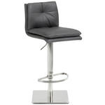 BARHOCKER Mikrofaser Anthrazit Edelstahl, Stahl Typenauswahl, Sitzfläche 360° drehbar  - Edelstahlfarben/Anthrazit, Design, Textil/Metall (41/78-103/48cm) - Novel