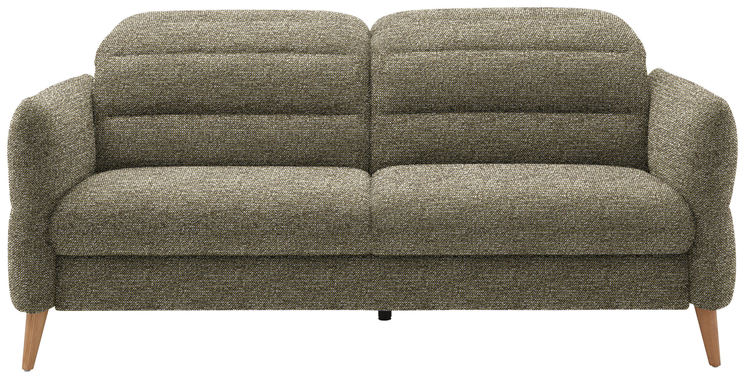 2-SITZER-SOFA in Webstoff Grün  - Eiche Bianco/Grün, Design, Holz/Textil (192-220/85-106/98-112cm) - Dieter Knoll