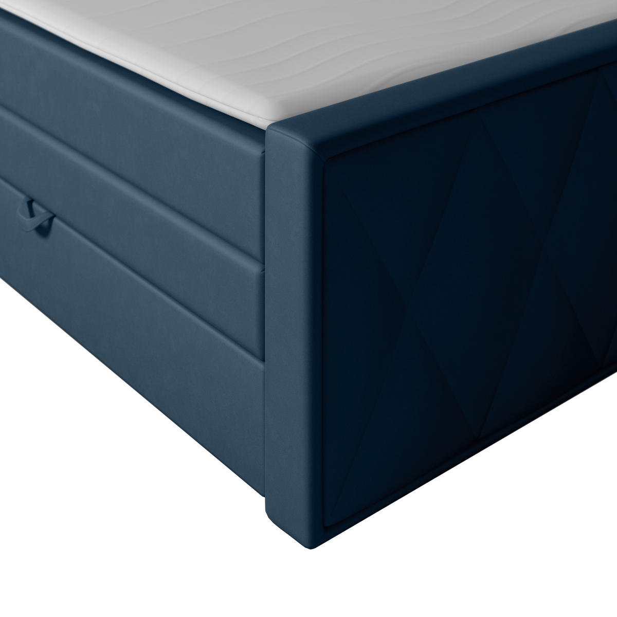 BOXSPRINGBETT 180/200 cm  in Blau  - Blau, Modern, Holz/Kunststoff (180/200cm) - MID.YOU