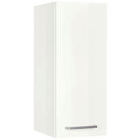 KÜCHENOBERSCHRANK 30/72/35 cm  in Weiß Hochglanz  - Edelstahlfarben/Weiß Hochglanz, MODERN, Holzwerkstoff/Metall (30/72/35cm) - Nobilia