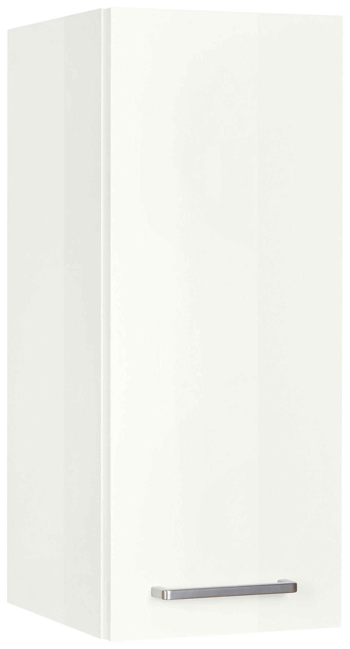 KÜCHENOBERSCHRANK 30/72/35 cm  in Weiß Hochglanz  - Edelstahlfarben/Weiß Hochglanz, MODERN, Holzwerkstoff/Metall (30/72/35cm) - Nobilia