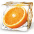 Eiswürfel, Essen & Trinken Glasbild "Orange Cube" - Multicolor, Basics, Glas (20/20cm) - EUROGRAPHICS