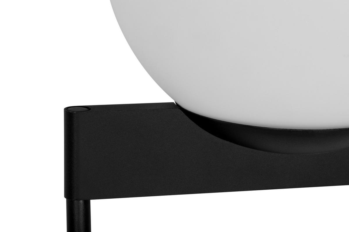 STOJACIA LAMPA, 37/163 cm  - čierna, Design, kov/sklo (37/163cm) - Dieter Knoll