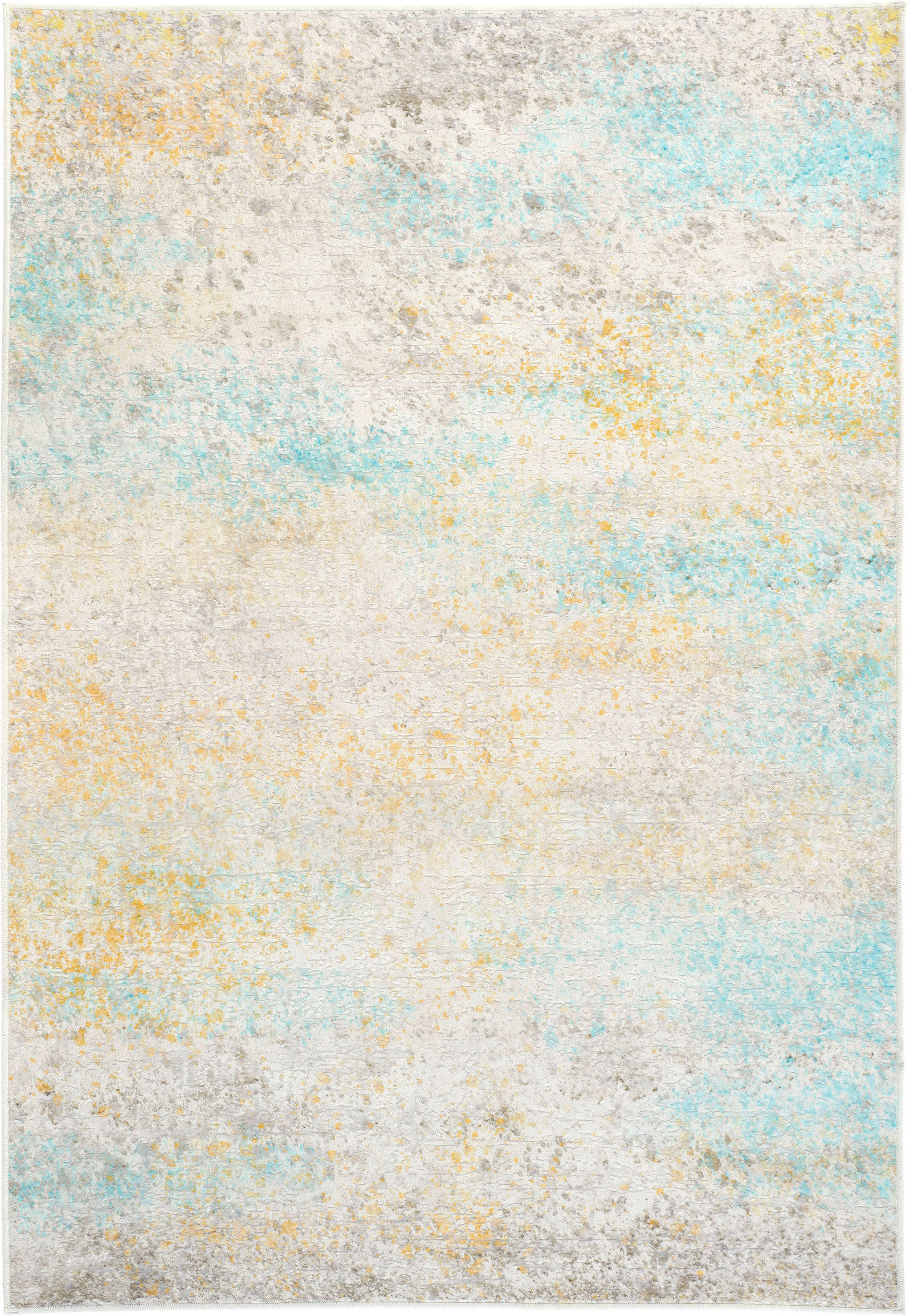VINTAGE-TEPPICH 130/190 cm ONDEA FIORALYS Türkis, Hellgelb, Greige  - Türkis/Greige, Design, Kunststoff/Textil (130/190cm) - Lindorug
