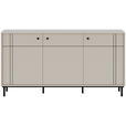 SIDEBOARD  in 160,2/81,8/37 cm  - Kaschmir/Schwarz, MODERN, Holzwerkstoff/Kunststoff (160,2/81,8/37cm) - Carryhome