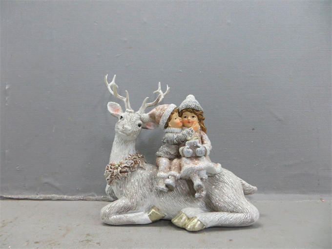 DEKOHIRSCH  - Weiß, Basics, Kunststoff (24,5/7/14cm) - X-Mas