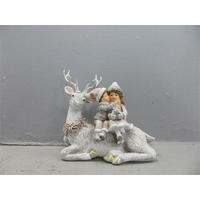 DEKOHIRSCH  - Weiß, Basics, Kunststoff (24,5/7/14cm) - X-Mas