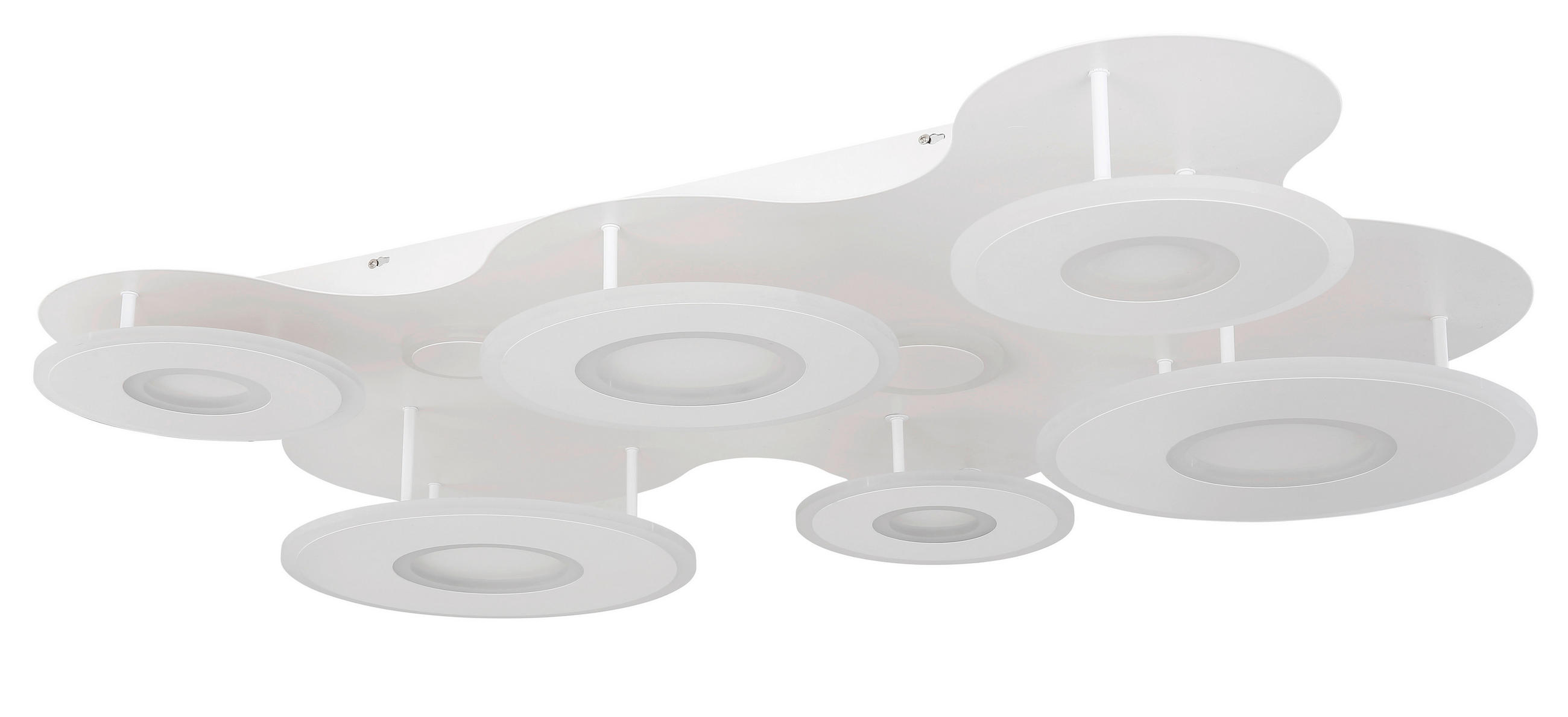 LED-DECKENLEUCHTE  107/80/15 cm    - Opal/Weiß, Design, Kunststoff/Metall (107/80/15cm) - Globo