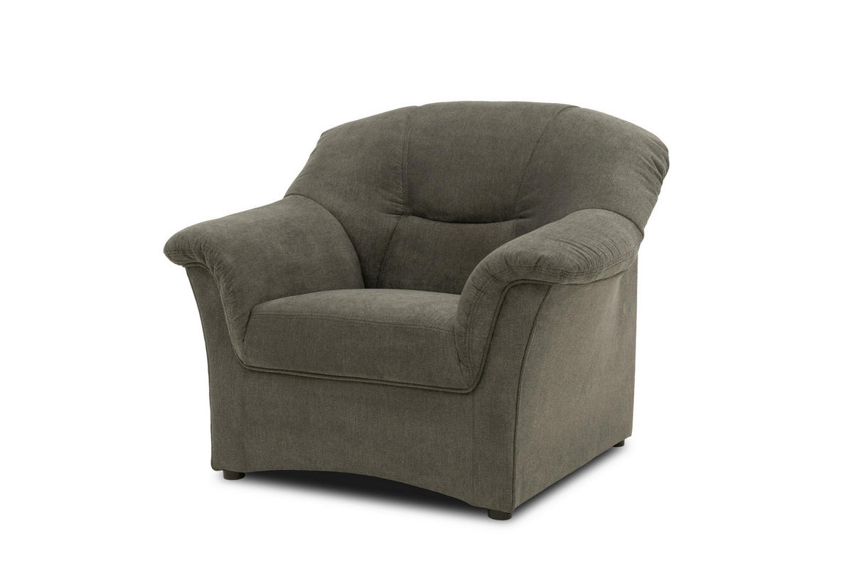 SESSEL Mikrofaser Greige    - Greige/Schwarz, KONVENTIONELL, Kunststoff/Textil (102/83/81cm) - MID.YOU
