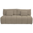 BOXSPRINGSOFA in Chenille Beige  - Beige/Schwarz, MODERN, Kunststoff/Textil (210/72/105cm) - Cantus