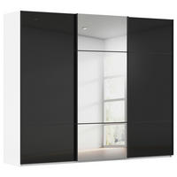 SCHWEBETÜRENSCHRANK 242/223/68 cm,  in Schwarz, Weiß, 3 Tür(en)  - Schwarz/Weiß, KONVENTIONELL, Glas/Holzwerkstoff (242/223/68cm) - Novel