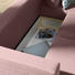 WOHNLANDSCHAFT in Textil Rosa - Silberfarben/Schwarz, Design, Kunststoff/Textil (215/145cm) - Carryhome WOHNLANDSCHAFT in Textil Rosa - Silberfarben/Schwarz, Design, Kunststoff/Textil (215/145cm) - Carryhome