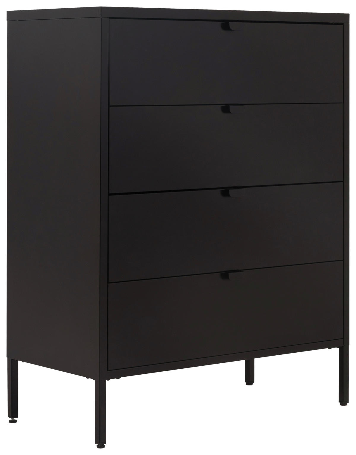 KOMMODE  in 80/101,5/40 cm  - Silberfarben/Schwarz, Design, Metall (80/101,5/40cm) - MID.YOU