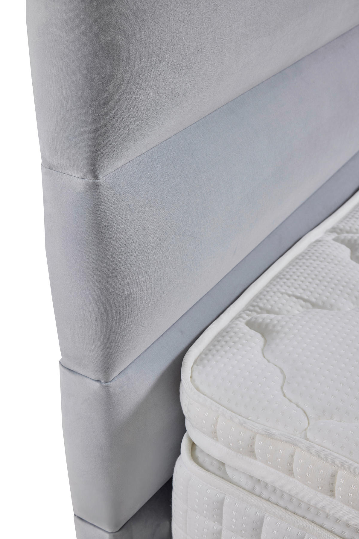 BOXSPRING-ÁGY 140/200 cm  világosszürke  - világosszürke/natúr színű, Modern, faalapú anyag/textil (140/200cm) - MID.YOU