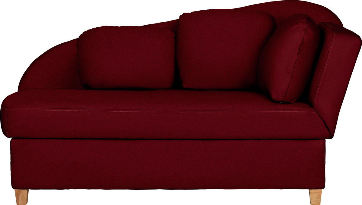 LIEGE in Chenille, Flachgewebe Bordeaux  - Bordeaux, Lifestyle, Holz/Textil (180/97/85cm) - Novel