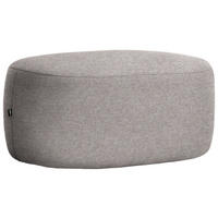 HOCKER in Textil Greige  - Greige/Schwarz, MODERN, Kunststoff/Textil (88/43/66cm) - Hom`in