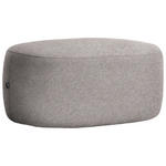 HOCKER in Textil Greige  - Greige/Schwarz, MODERN, Kunststoff/Textil (88/43/66cm) - Hom`in