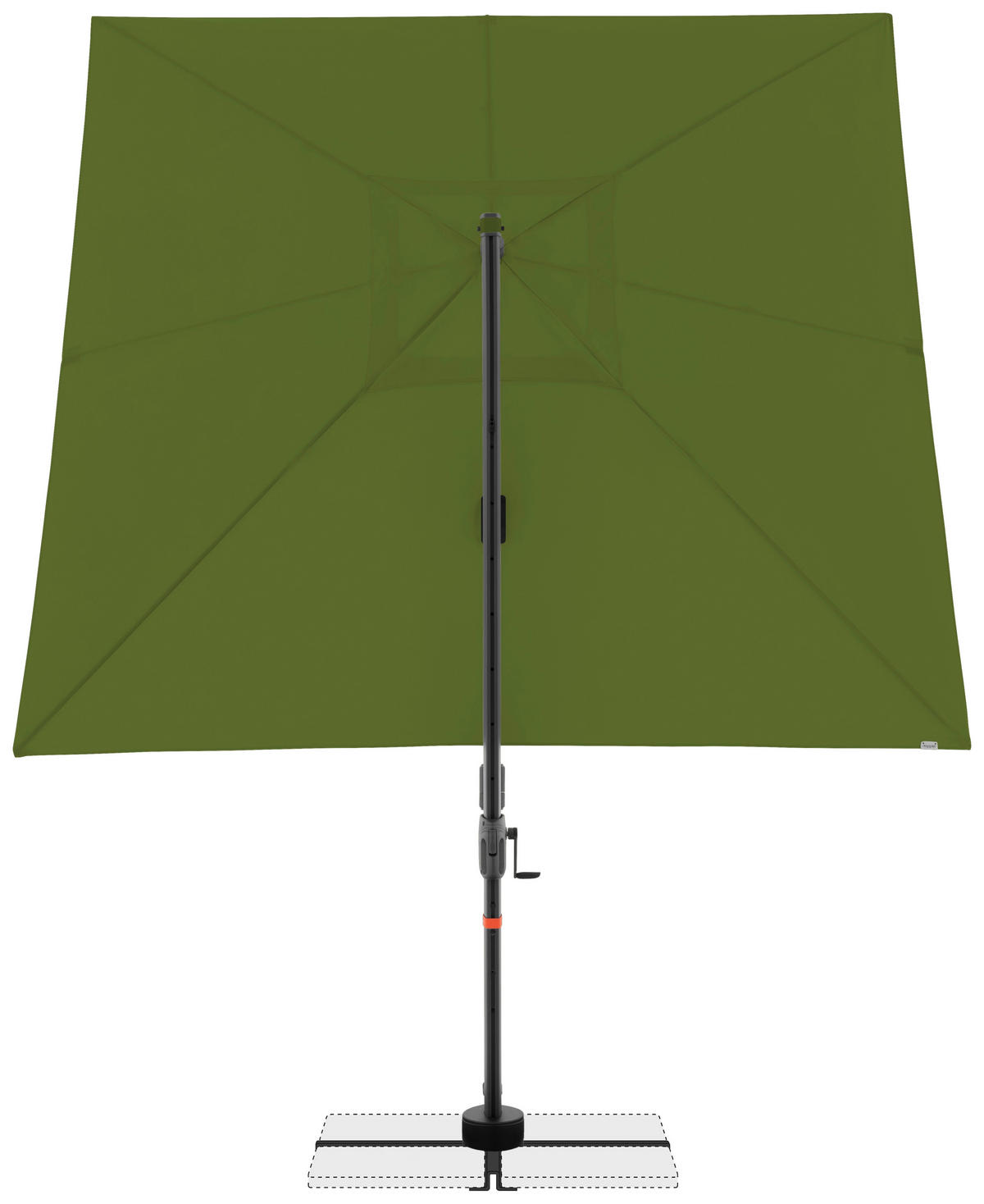ZÁVESNÝ SLNEČNÍK 280/280 cm - zelená/antracitová, Basics, kov/textil (280/280cm) - Doppler