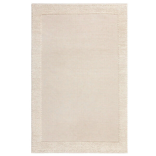 HANDWEBTEPPICH 200/290 cm BOBBLE WOOL BORDER Creme  - Creme, Trend, Textil (200/290cm) - Xora